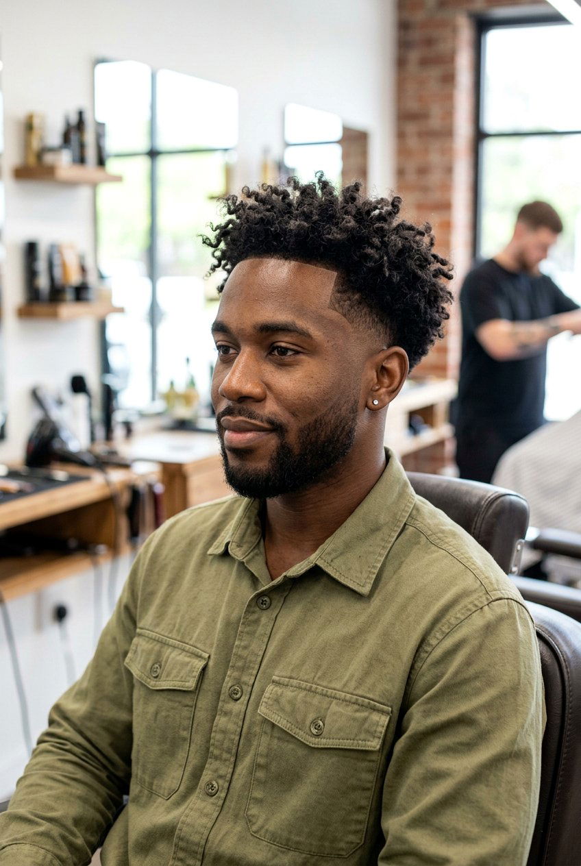 Mid Taper Fade With Textured Curls - 20 mid taper fade for curly hair men - 20 mid taper fade for curly hair men