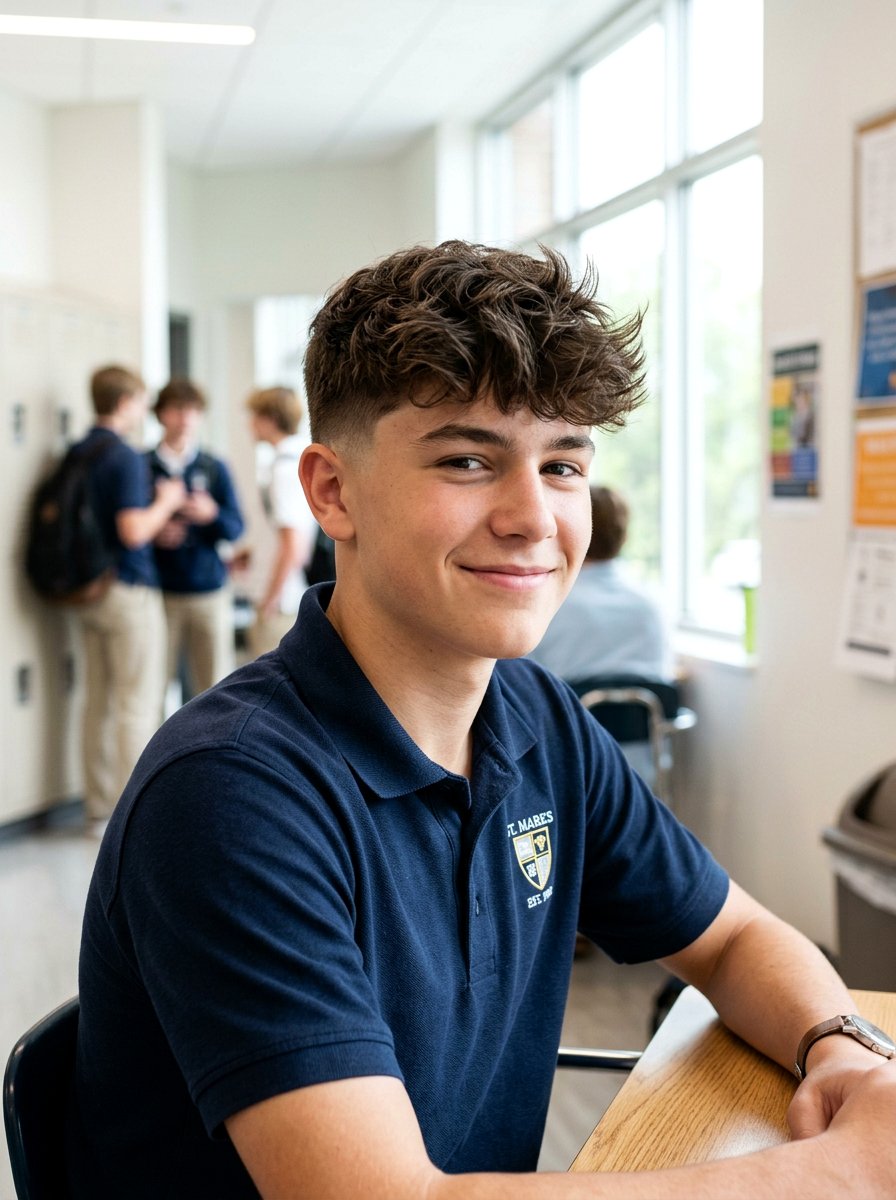 Mid Taper Fade With Textured Top - 20 school haircut with taper fade - 20 school haircut with taper fade