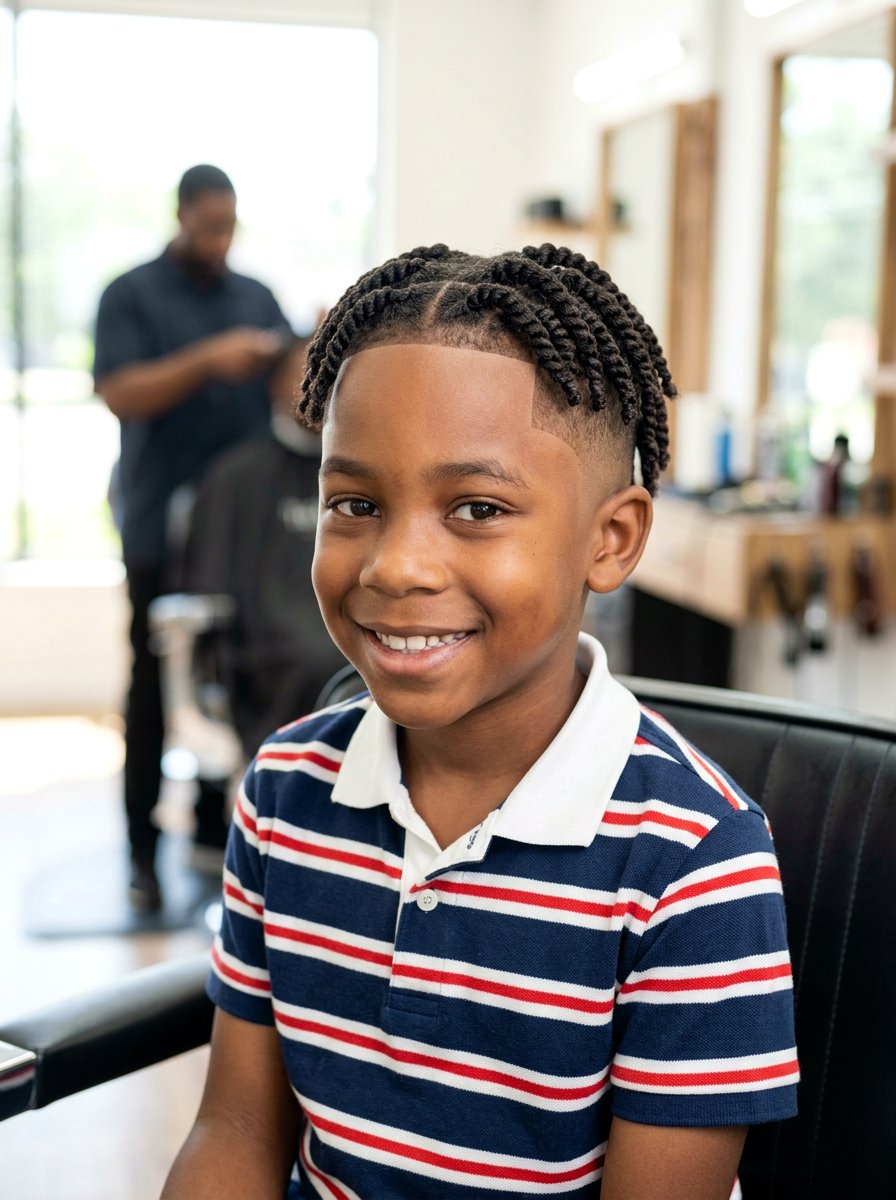 Mid Taper Fade with Twists - 20 taper fade for black boys - 20 taper fade for black boys