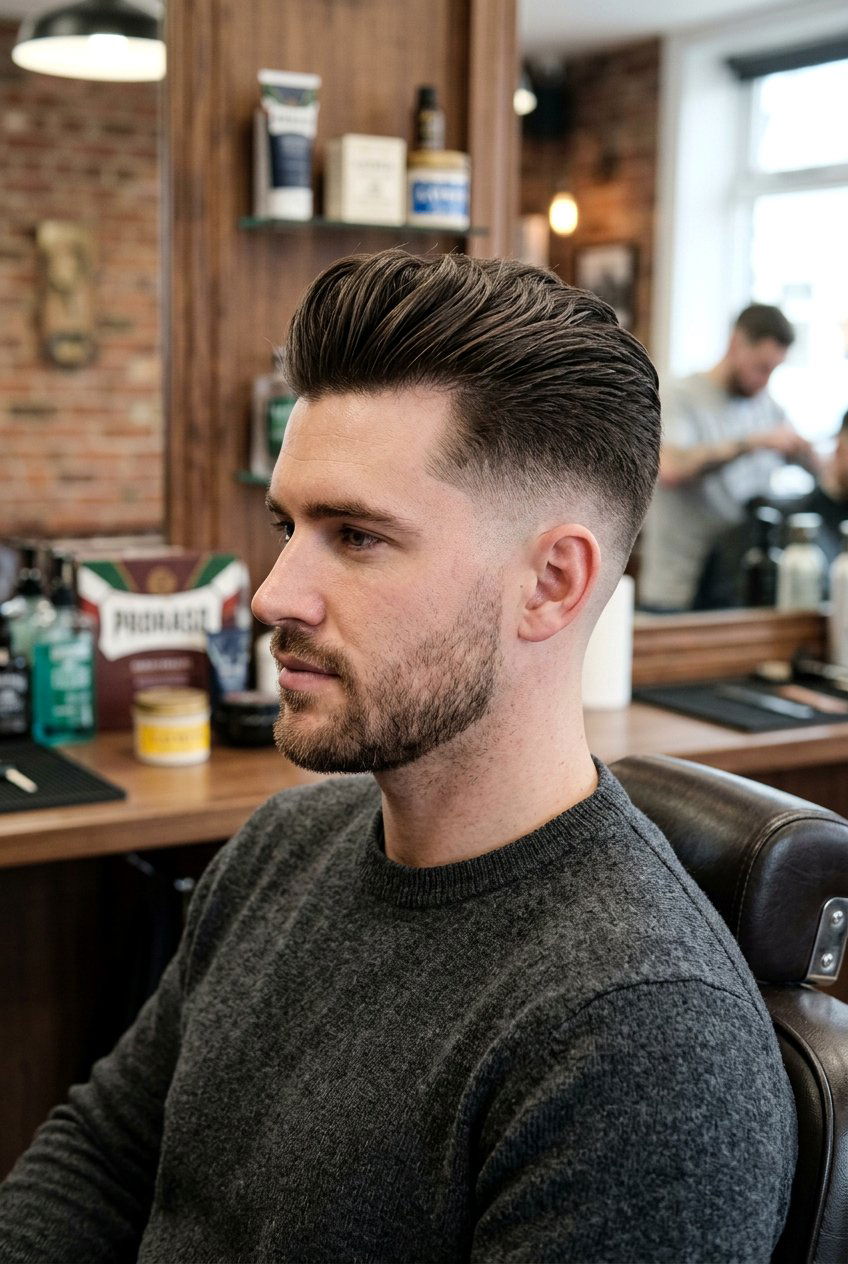 Mid fade slick back - 20 slick back haircut for men - 20 slick back haircut for men
