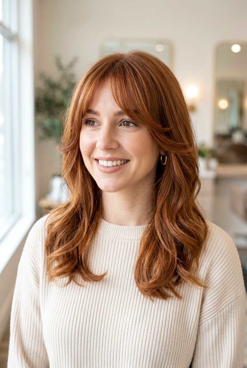 Mid length layers with curtain bangs - 20 curtain bangs with layers - 20 curtain bangs with layers