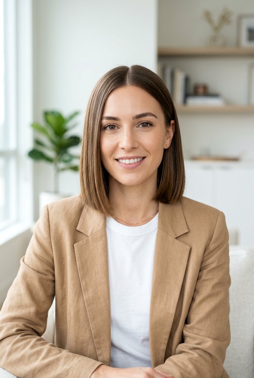 Middle Part Bob - 20 clean girl bob hairstyle - 20 clean girl bob hairstyle