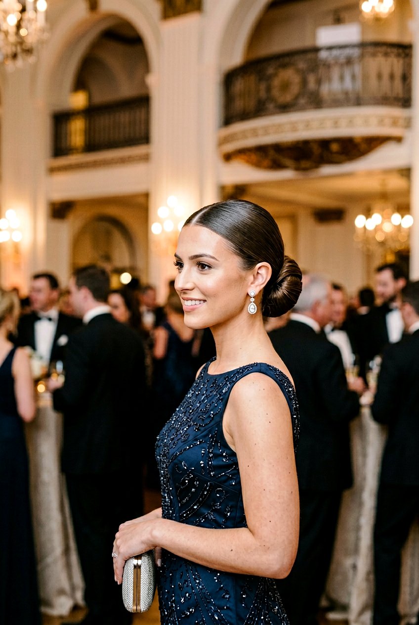 Middle Part Bun For Formal Event - 20 clean girl bun with middle part - 20 clean girl bun with middle part