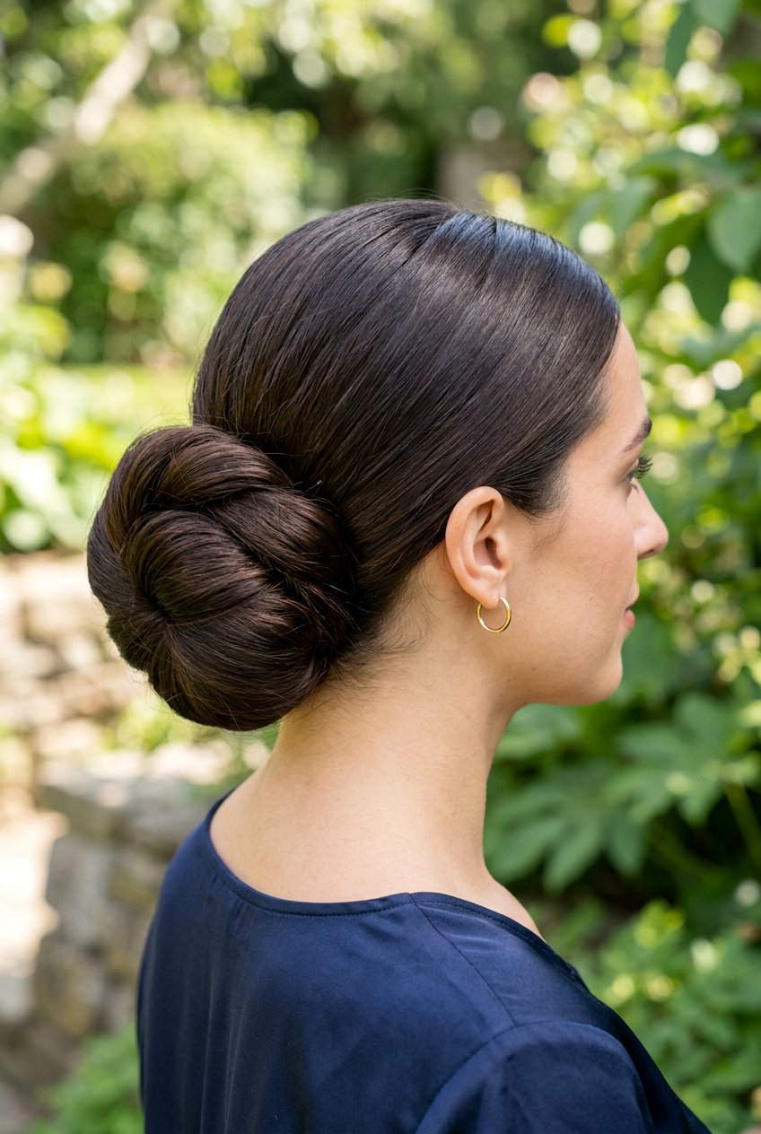 Middle Part Bun For Thick Hair - 20 clean girl bun with middle part - 20 clean girl bun with middle part