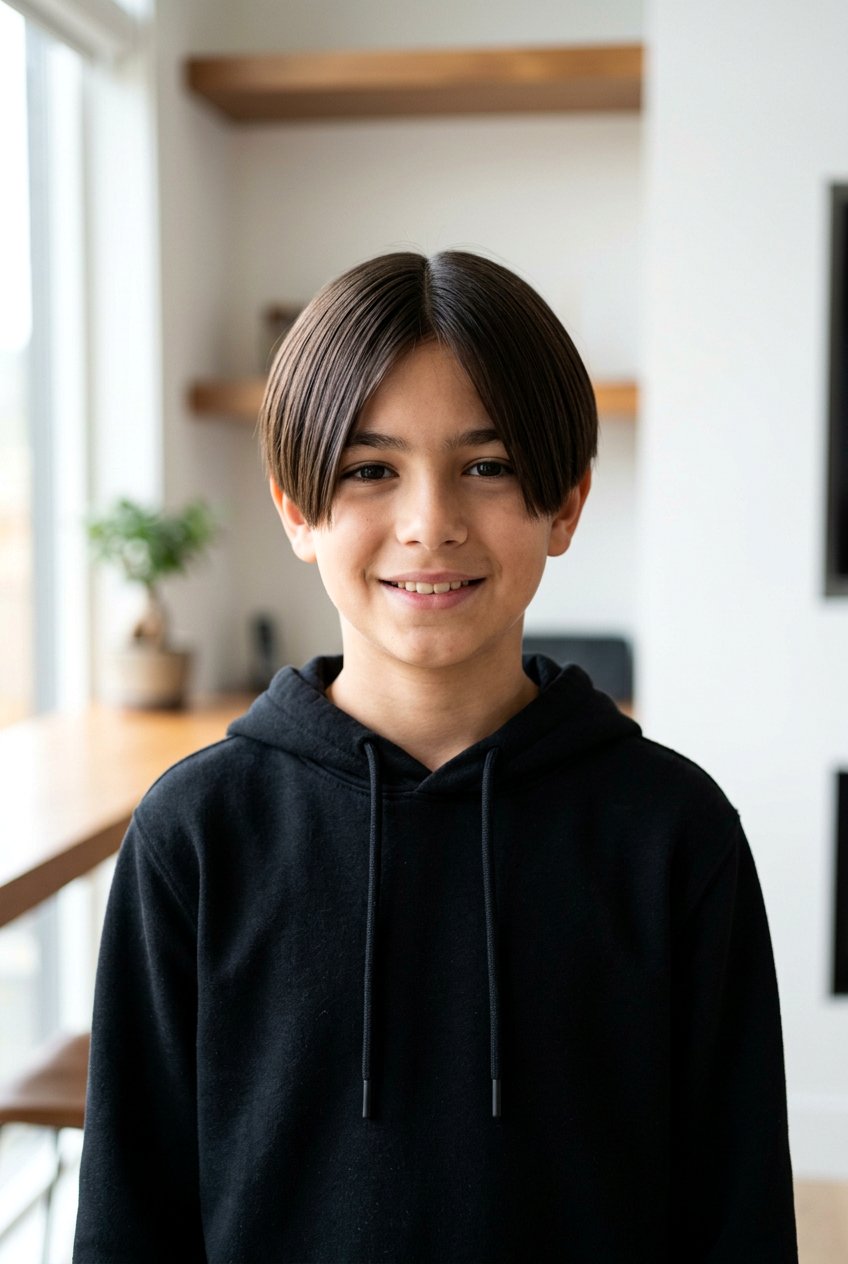 Middle Part Cut - 20 long haircut for boys with straight hair - 20 long haircut for boys with straight hair