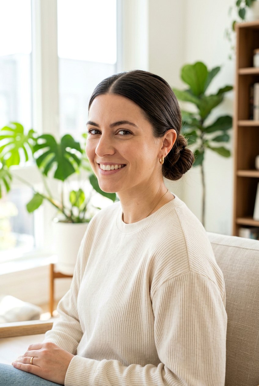 Middle Part Low Knot Bun - 20 clean girl bun with middle part - 20 clean girl bun with middle part