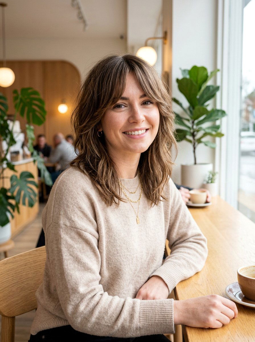 Middle Part Medium Shag - 20 simple hairstyle for medium shag haircut - 20 simple hairstyle for medium shag haircut