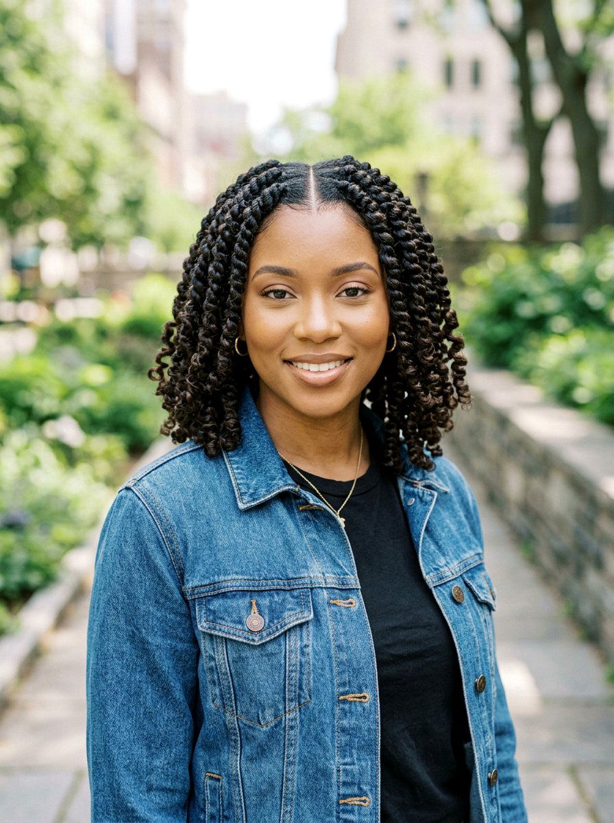 Middle Part Passion Twist Bob - 20 passion twist bob hairstyle - 20 passion twist bob hairstyle