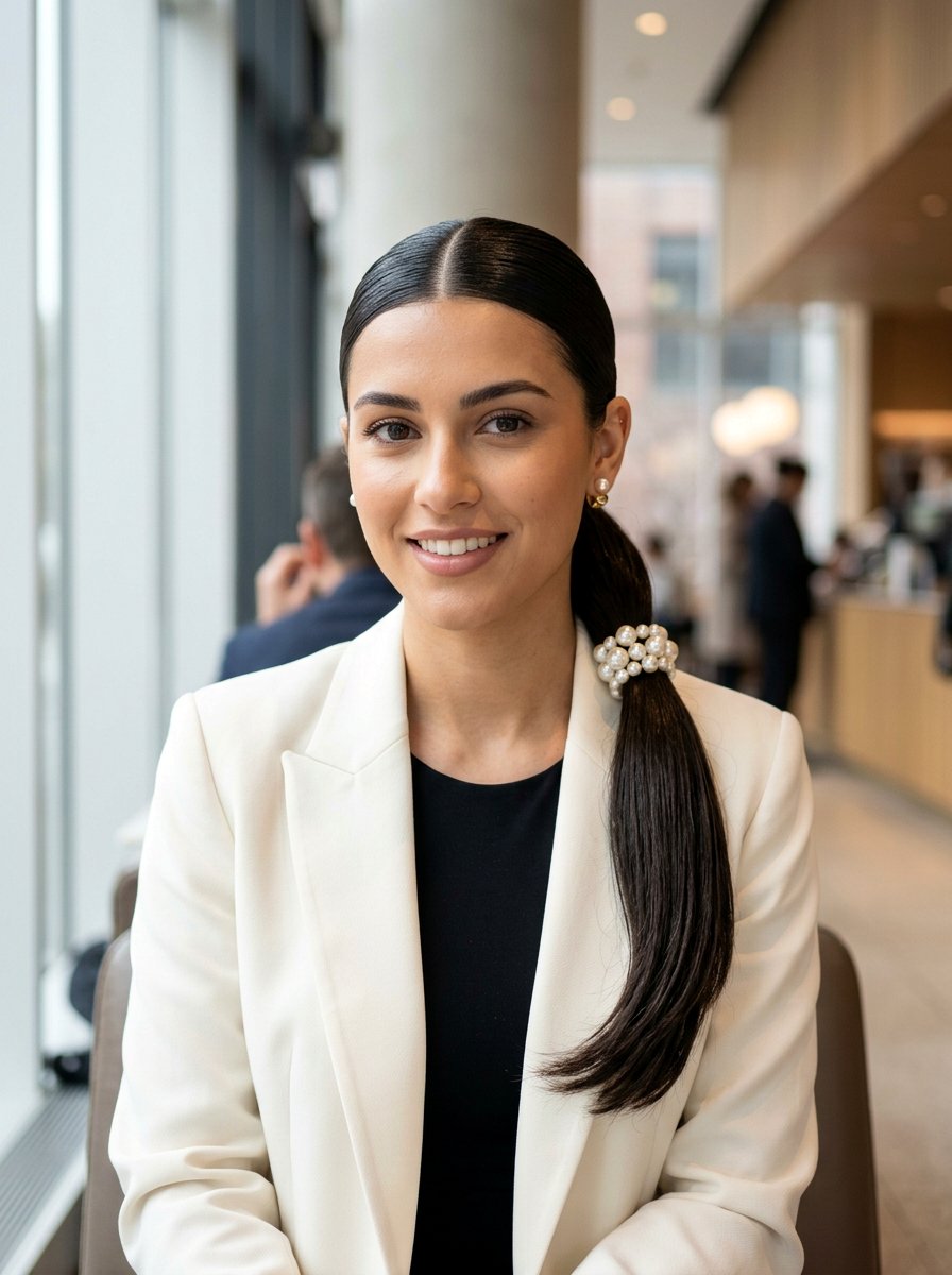 20 Elegant Party Hairstyle With Pearl Ponytail Looks Now