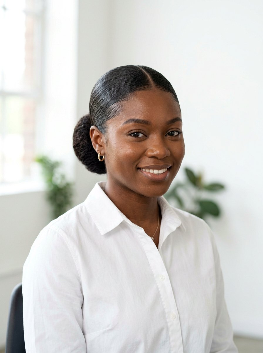Middle Part Slick Back Bun For 4c Hair - 20 slick back bun for black women - 20 slick back bun for black women