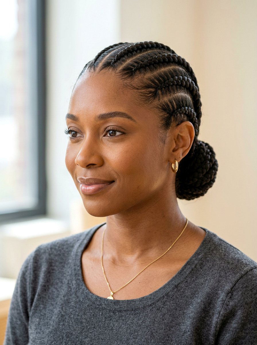 20 Stunning Straight Back Cornrows With Bun Styles To Try