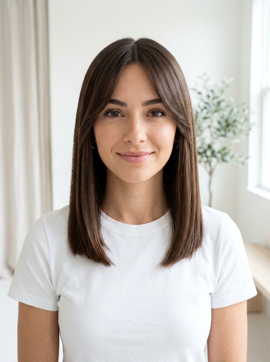 20 Must-Try Straight Lob with Curtain Bangs Looks for You