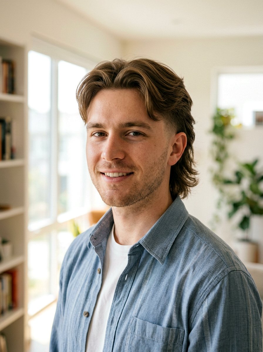 Middle Part Taper Mullet Men - 20 taper mullet haircut men - 20 taper mullet haircut men