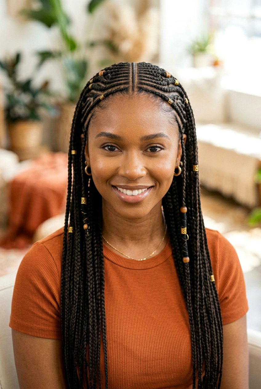 Middle Part Tribal Braids - 20 tribal braids hairstyles - 20 tribal braids hairstyles