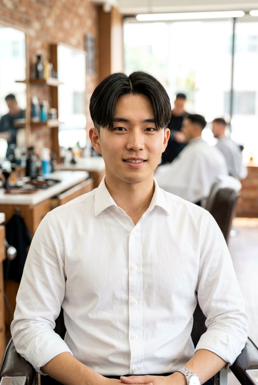 Middle Part Two Block Haircut - 20 two block haircut for men with straight hair - 20 two block haircut for men with straight hair