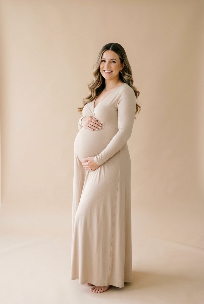 Middle Part Waves Maternity Shoot Hair - 20 maternity shoot waves hairstyle - 20 maternity shoot waves hairstyle