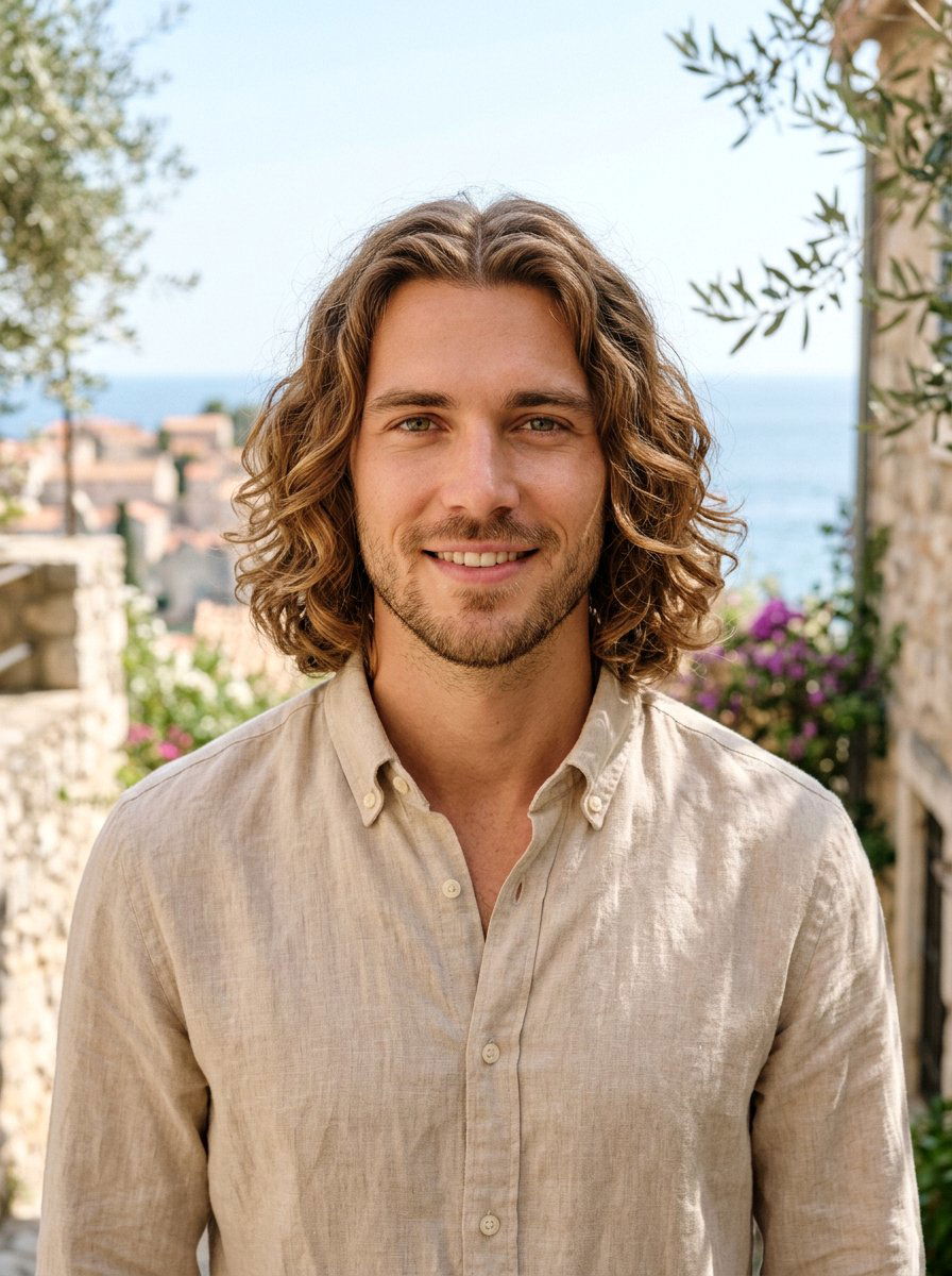 Middle Part Wavy Hair Men - 20 shoulder length wavy haircut men - 20 shoulder length wavy haircut men