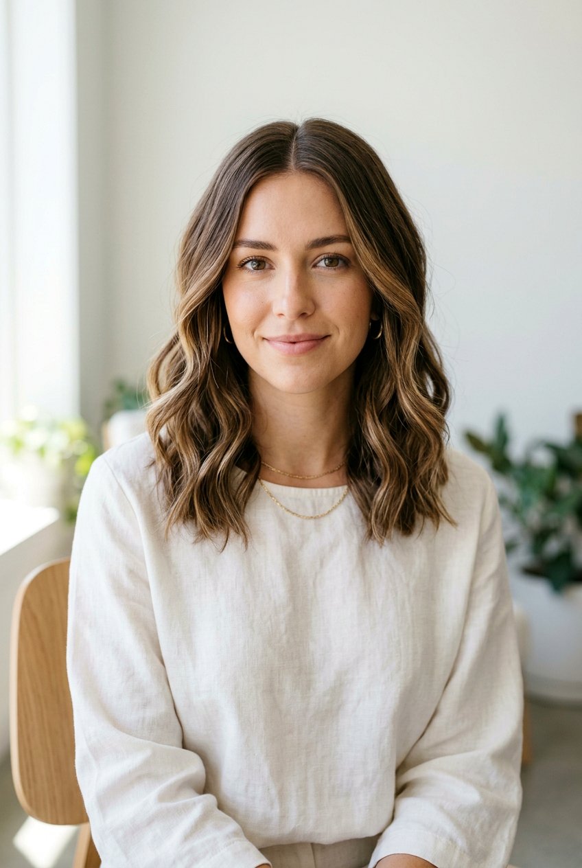 Middle Part Wavy Lob Haircut - 20 wavy lob haircut - 20 wavy lob haircut