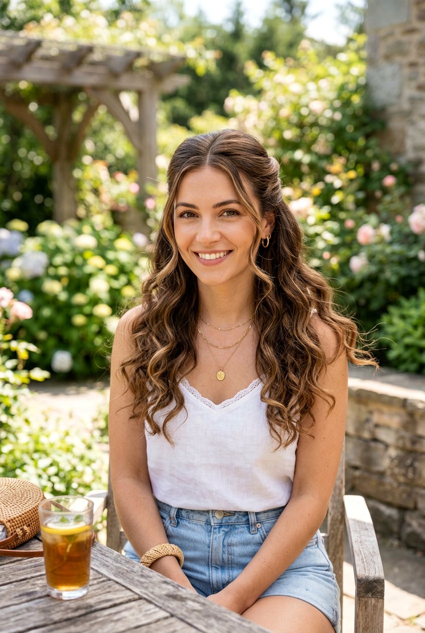 Middle part half up half down - 20 natural hair with middle part styles - 20 natural hair with middle part styles