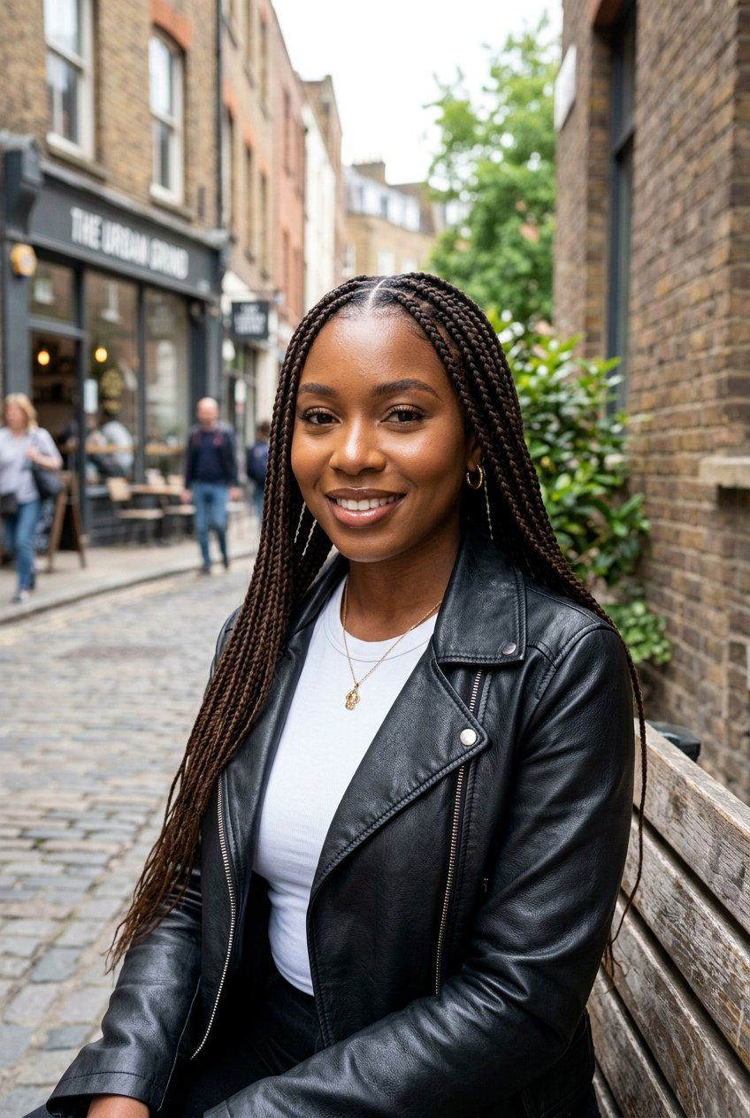 Middle part knotless braids - 20 natural hair with middle part styles - 20 natural hair with middle part styles