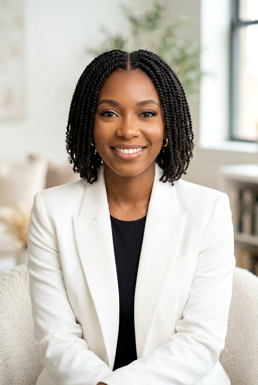 Middle part mini twist bob - 20 mini twist bob hairstyle - 20 mini twist bob hairstyle