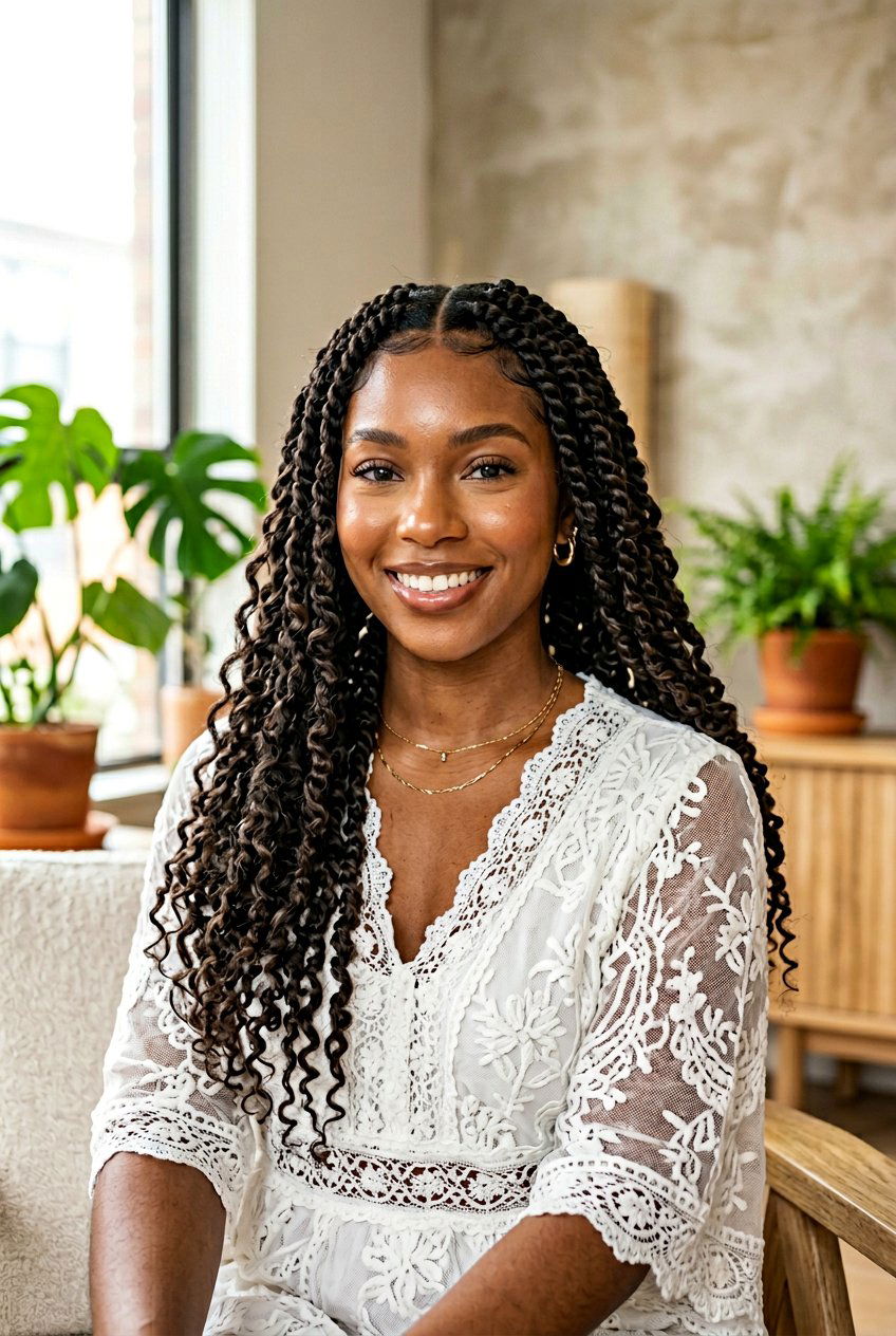 Middle part passion twists - 20 natural hair with middle part styles - 20 natural hair with middle part styles