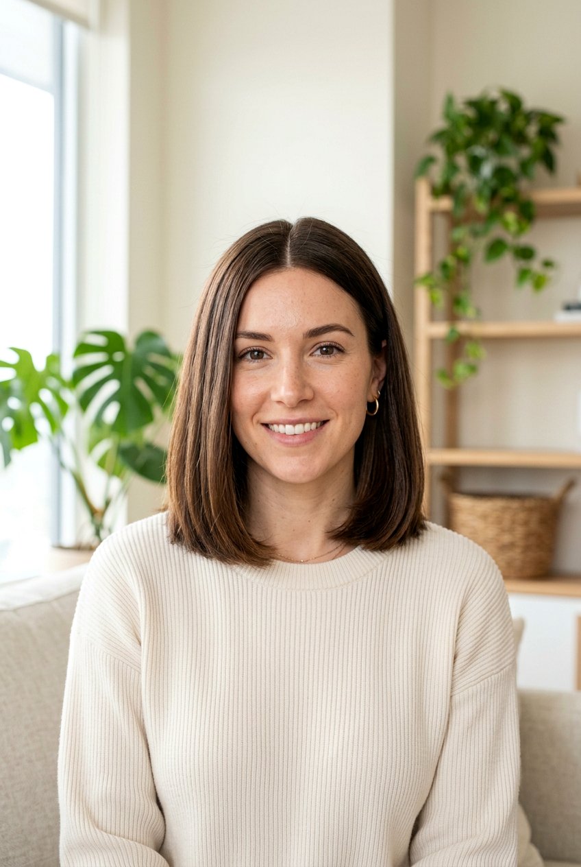 Middle part shoulder length bob - 20 shoulder length bob haircuts - 20 shoulder length bob haircuts