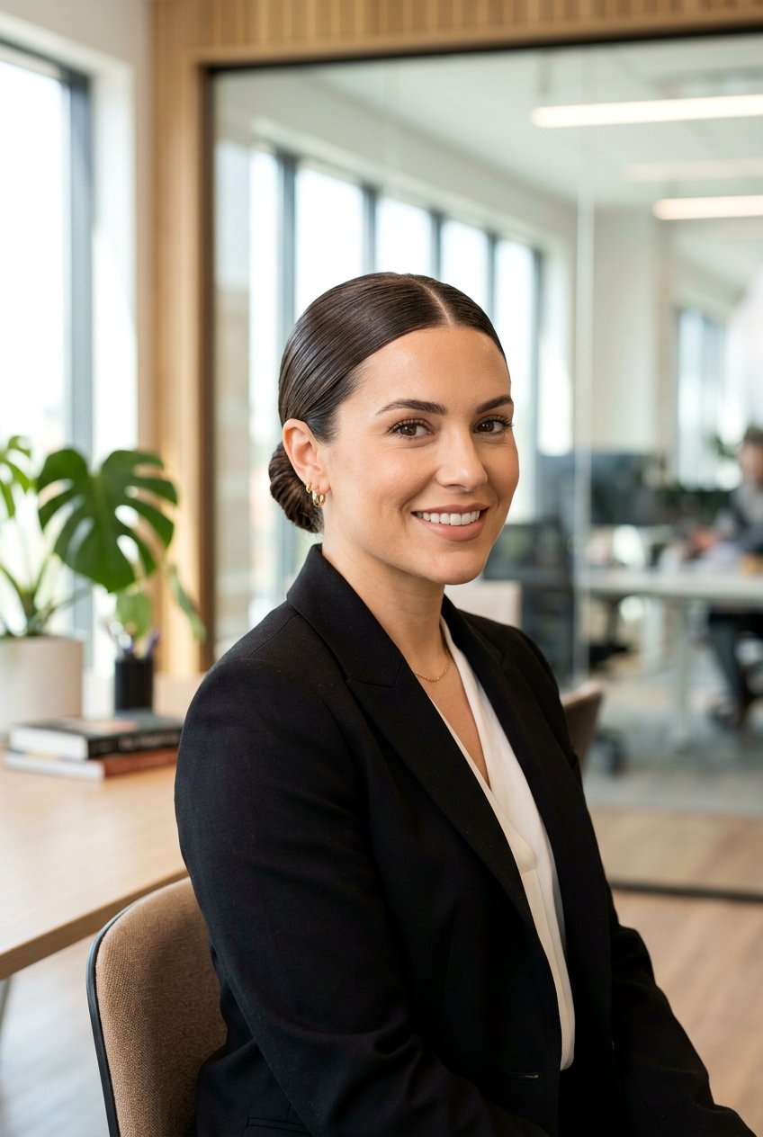 Middle part sleek bun - 20 natural hair with middle part styles - 20 natural hair with middle part styles