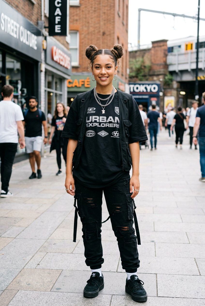 Middle part space buns - 20 natural hair with middle part styles - 20 natural hair with middle part styles