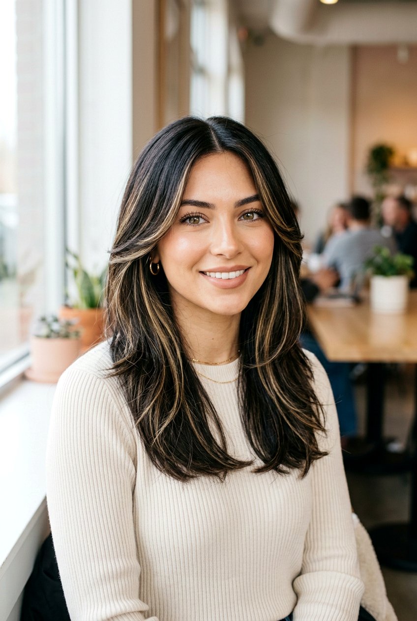 Middle part with highlights - 20 middle part haircut men - 20 middle part haircut men