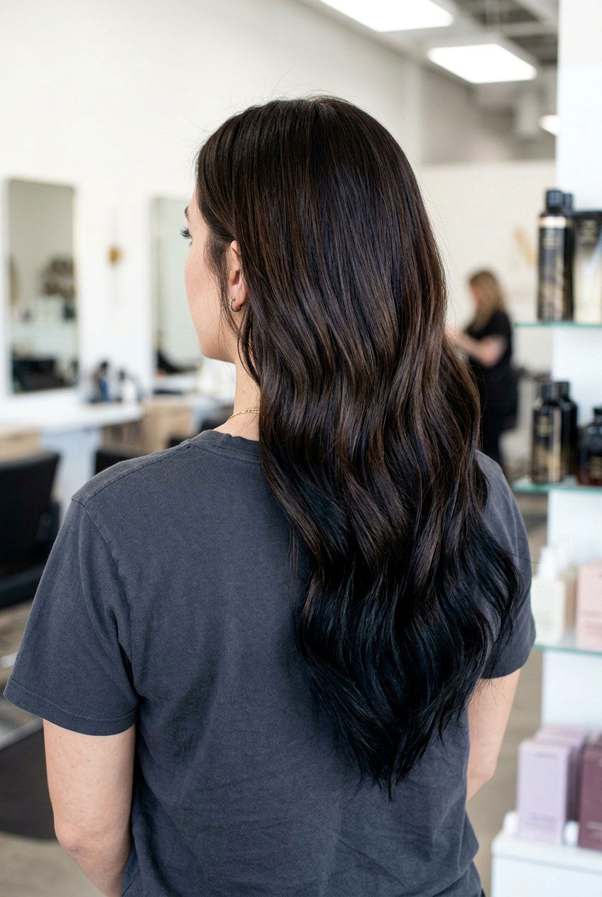 Midnight Black Balayage On Dark Brown Hair - 20 midnight black hair color - 20 midnight black hair color