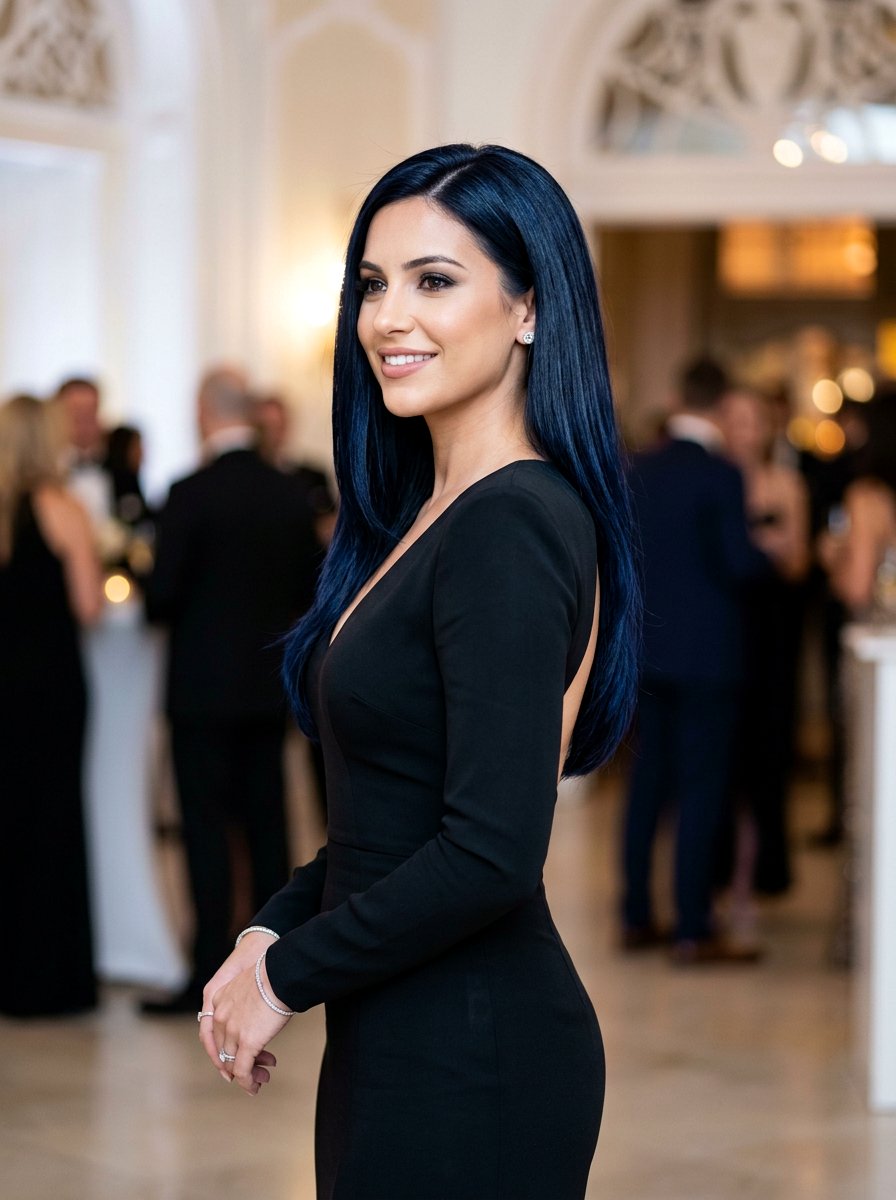 Midnight Blue Black Hair Color - 20 glamorous hair color ideas for women - 20 glamorous hair color ideas for women