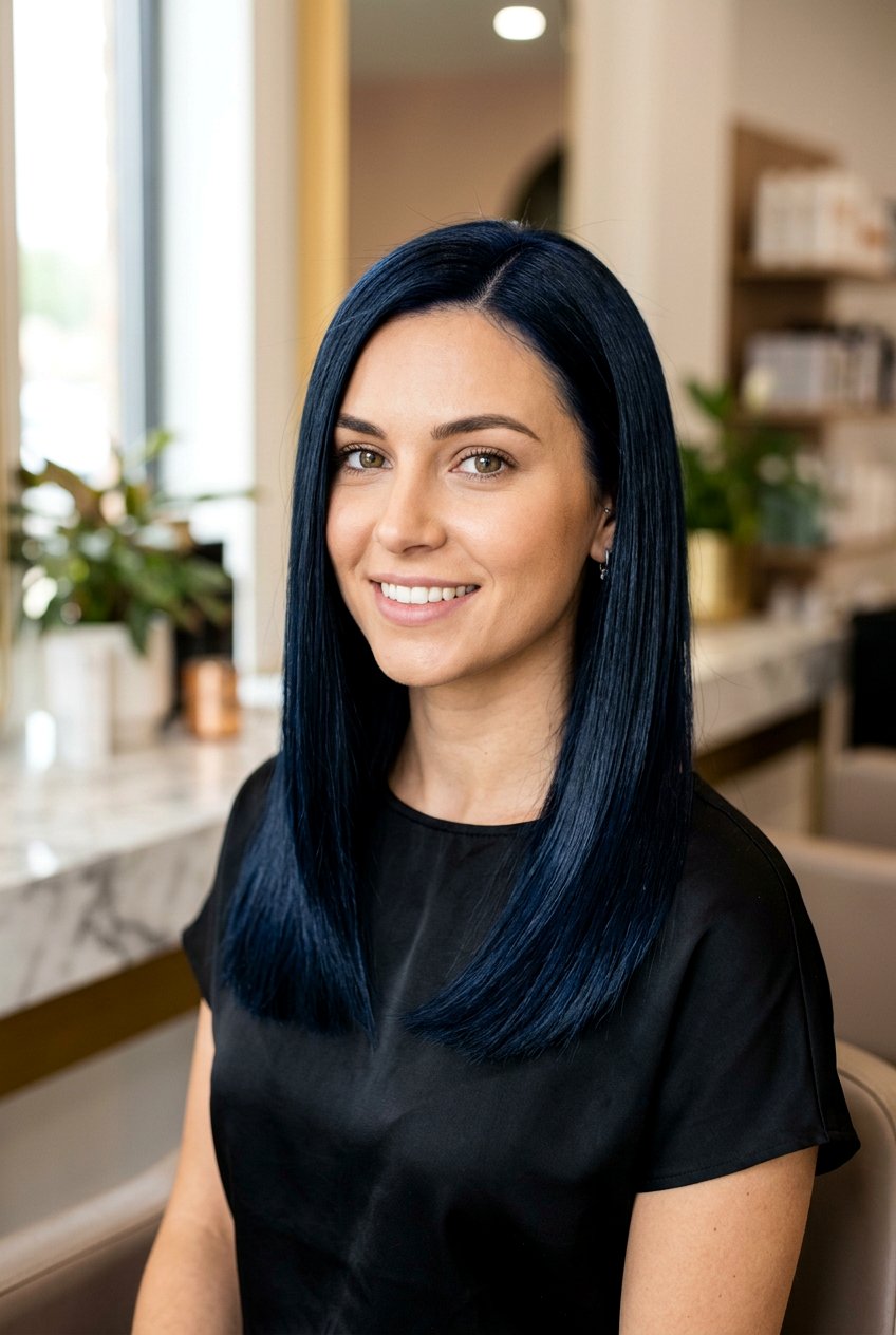 Midnight Blue Hair - 20 korean hairstyles for women - 20 korean hairstyles for women