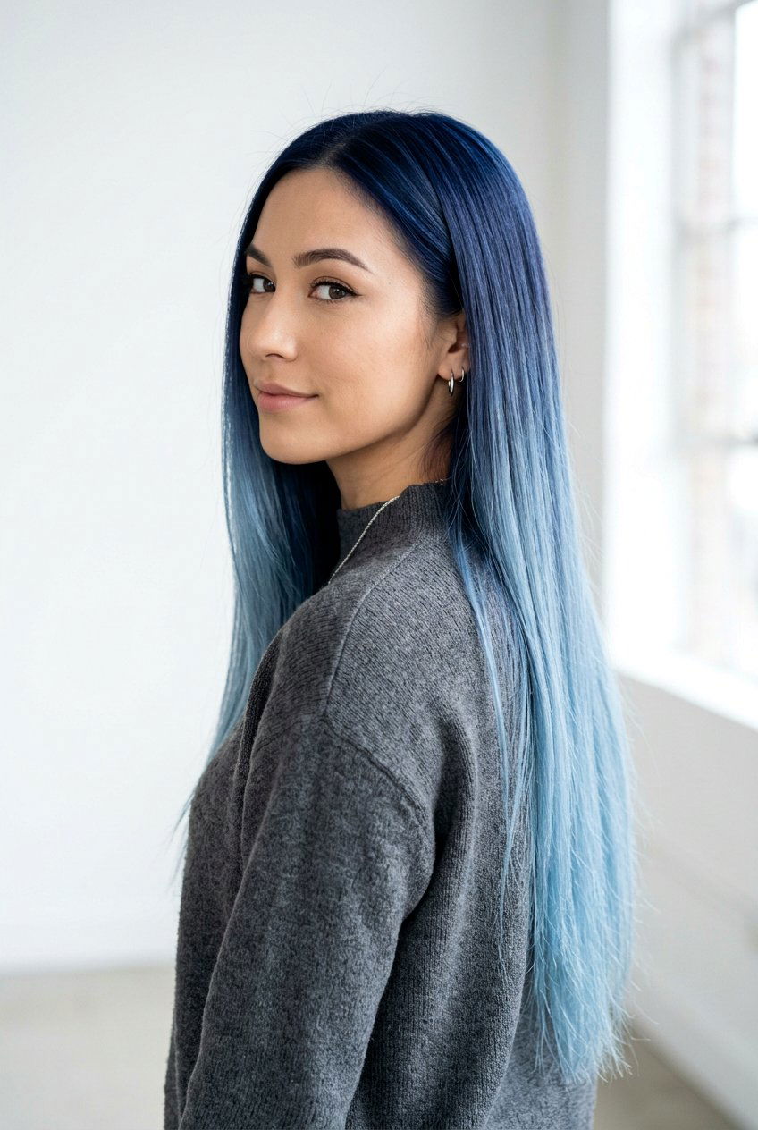 Midnight Blue to Sky Blue Hair Color - 20 ocean blue hair color - 20 ocean blue hair color
