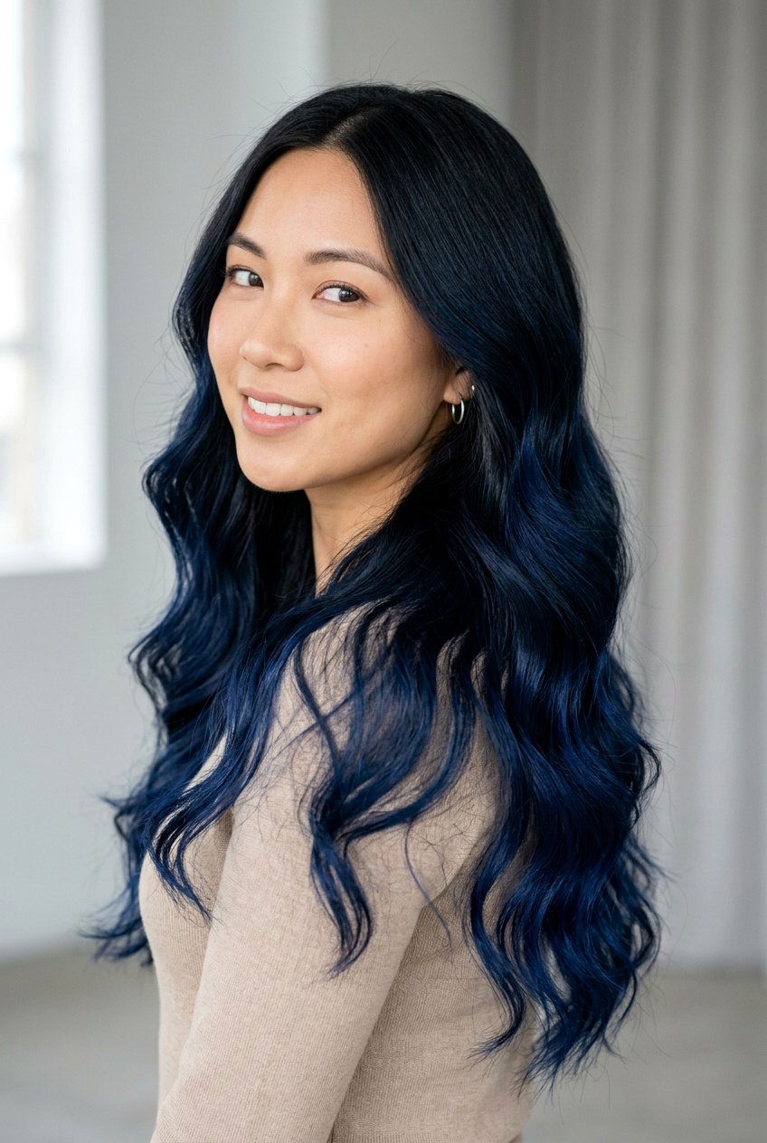 Midnight Navy Ombre Hair Color - 20 midnight navy hair color - 20 midnight navy hair color