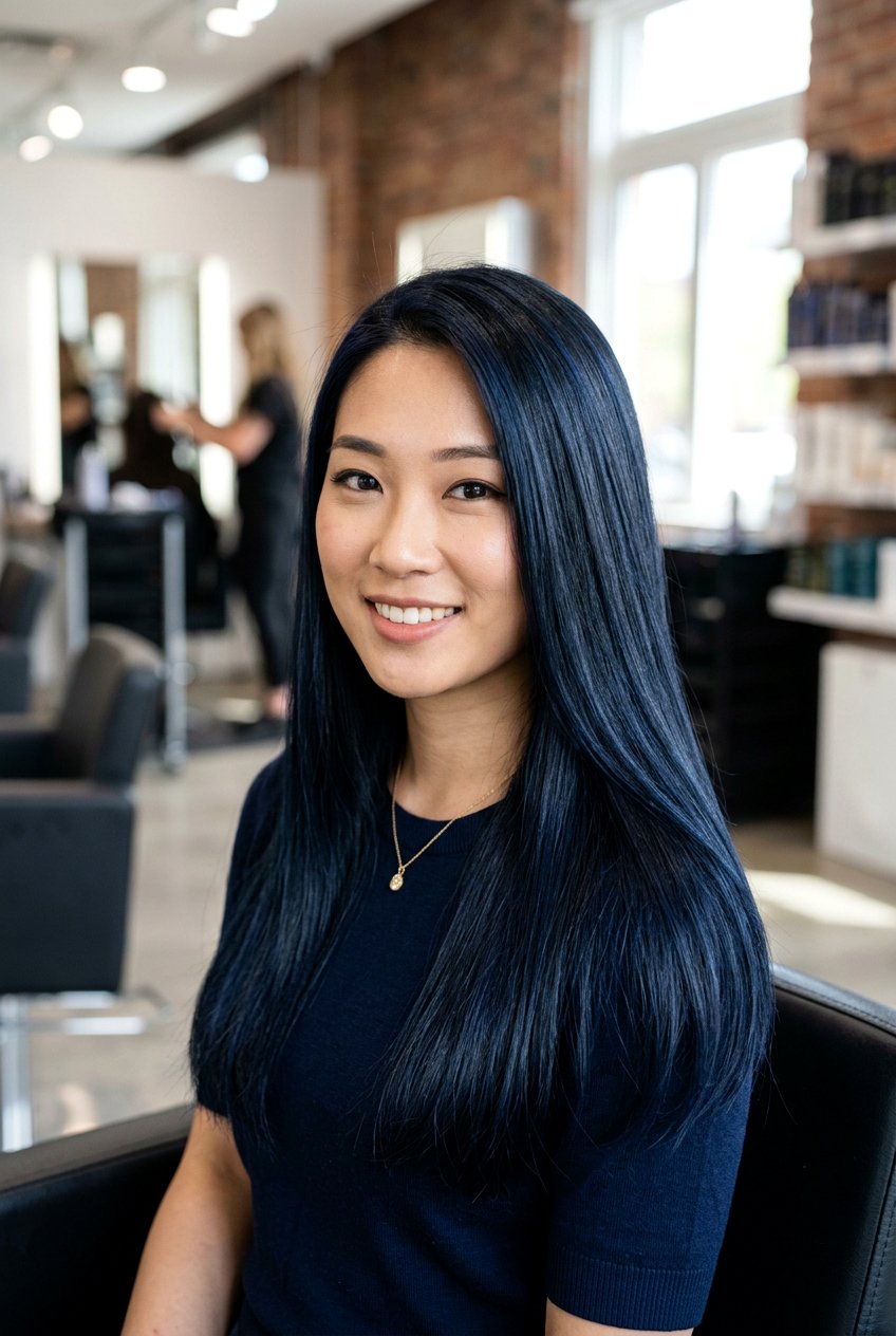 Midnight blue highlights black hair - 20 black hair with blue highlights - 20 black hair with blue highlights