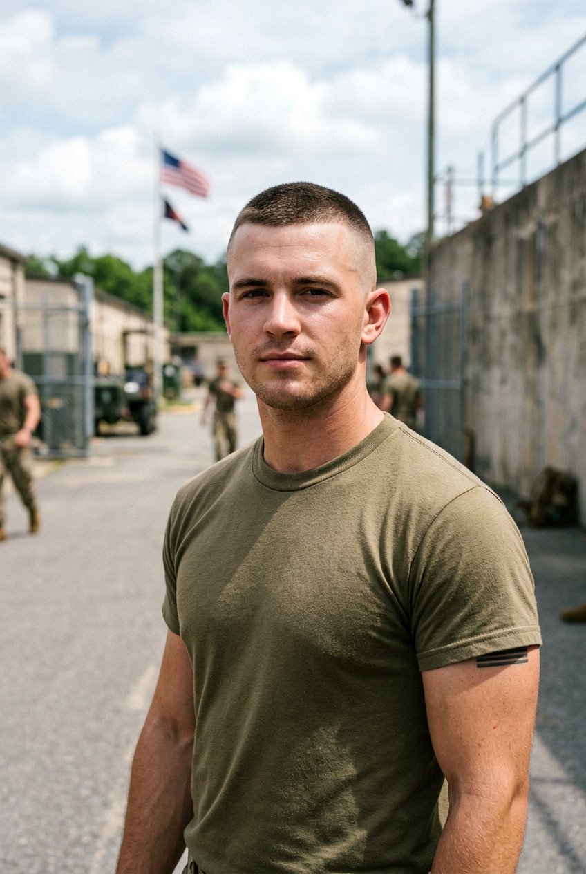 Military Crew Cut - 20 crew cut for thinning hair men - 20 crew cut for thinning hair men