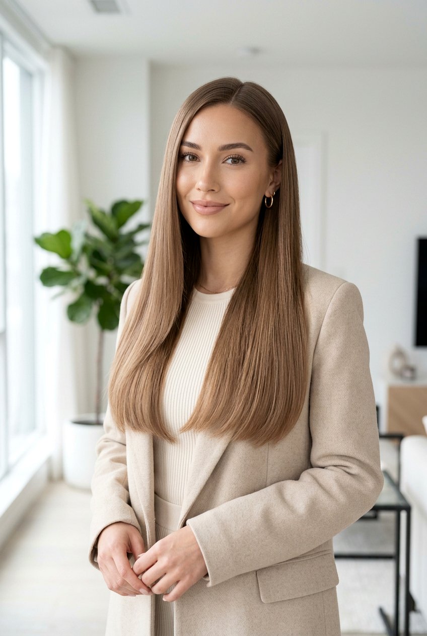 Milk Tea Brown Straight Hair - 20 milk tea brown hair - 20 milk tea brown hair