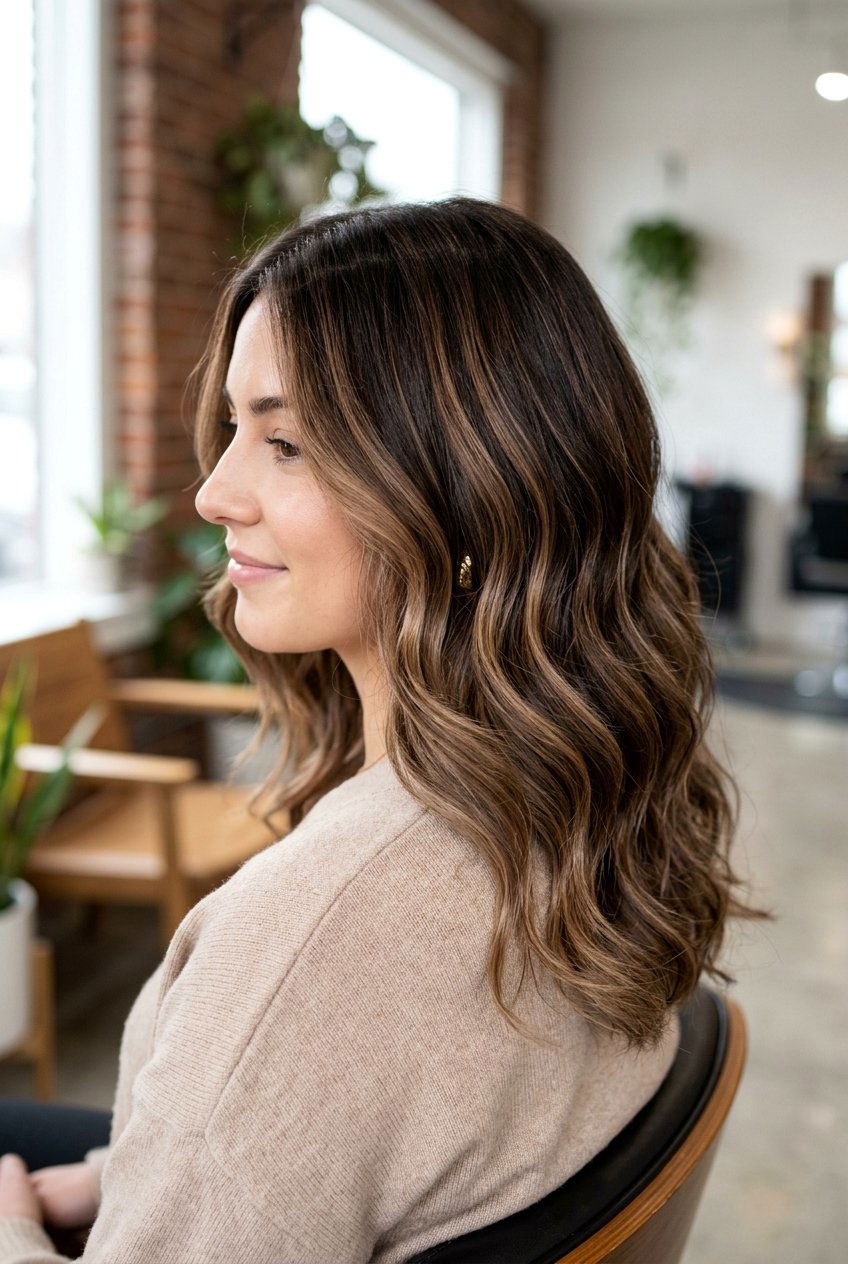 Milk chocolate balayage - 20 subtle balayage on brown hair - 20 subtle balayage on brown hair