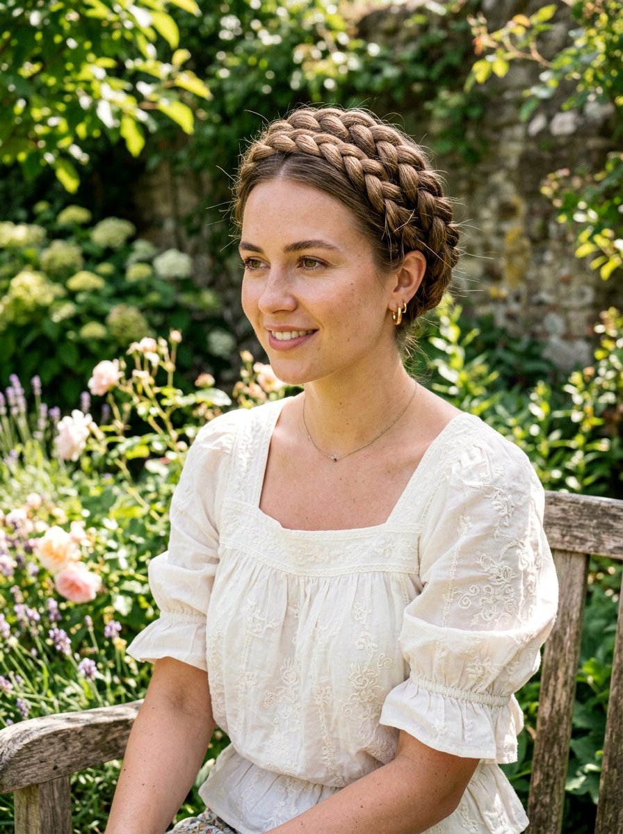 Milkmaid Braid For Long Hair - 20 simple hairstyle for thick long hair - 20 simple hairstyle for thick long hair