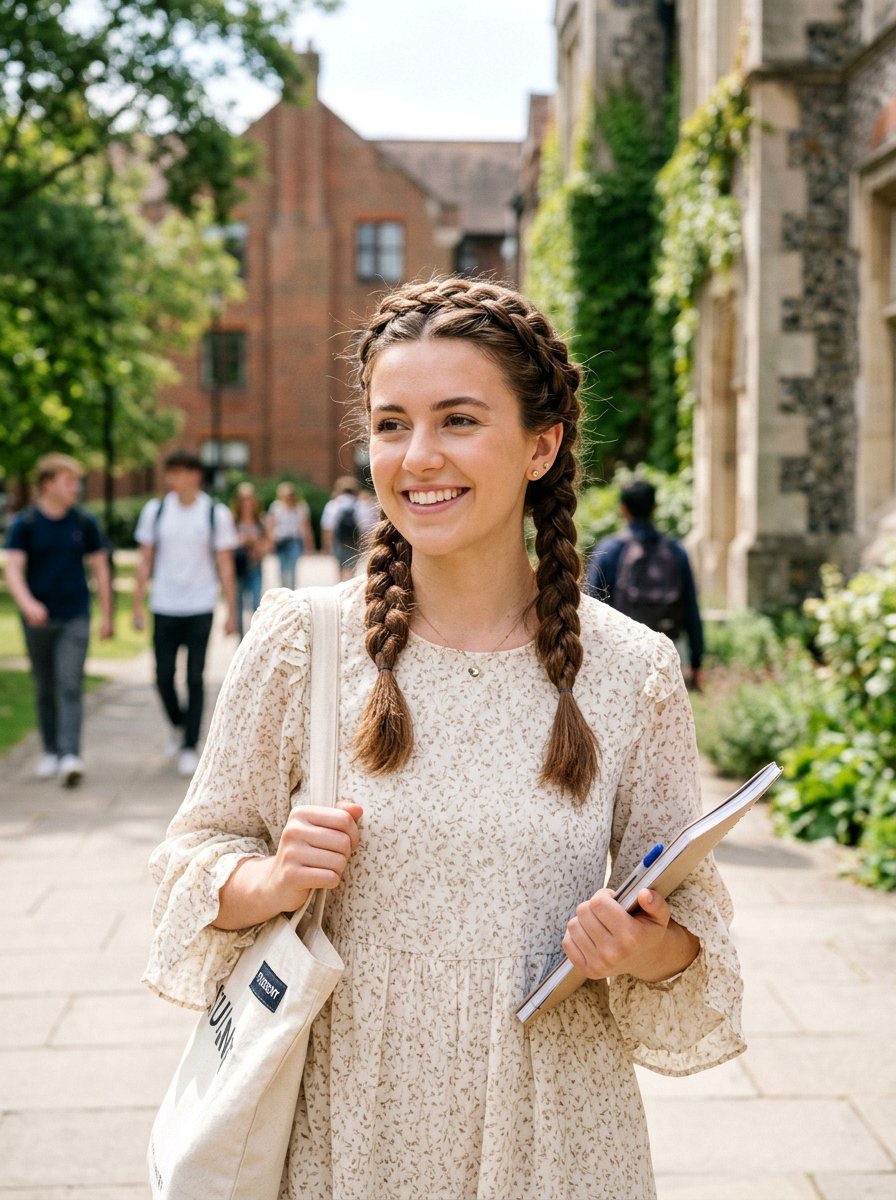 Milkmaid Braid Hairstyle For College - 20 cute hairstyle for college campus - 20 cute hairstyle for college campus