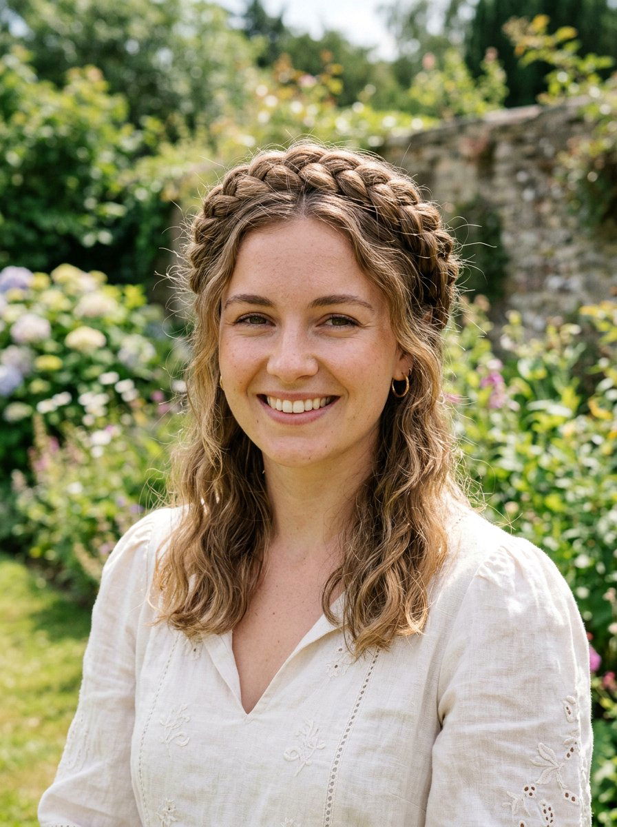 Milkmaid Braid Hairstyle - 20 easy hairstyle for thick wavy hair - 20 easy hairstyle for thick wavy hair