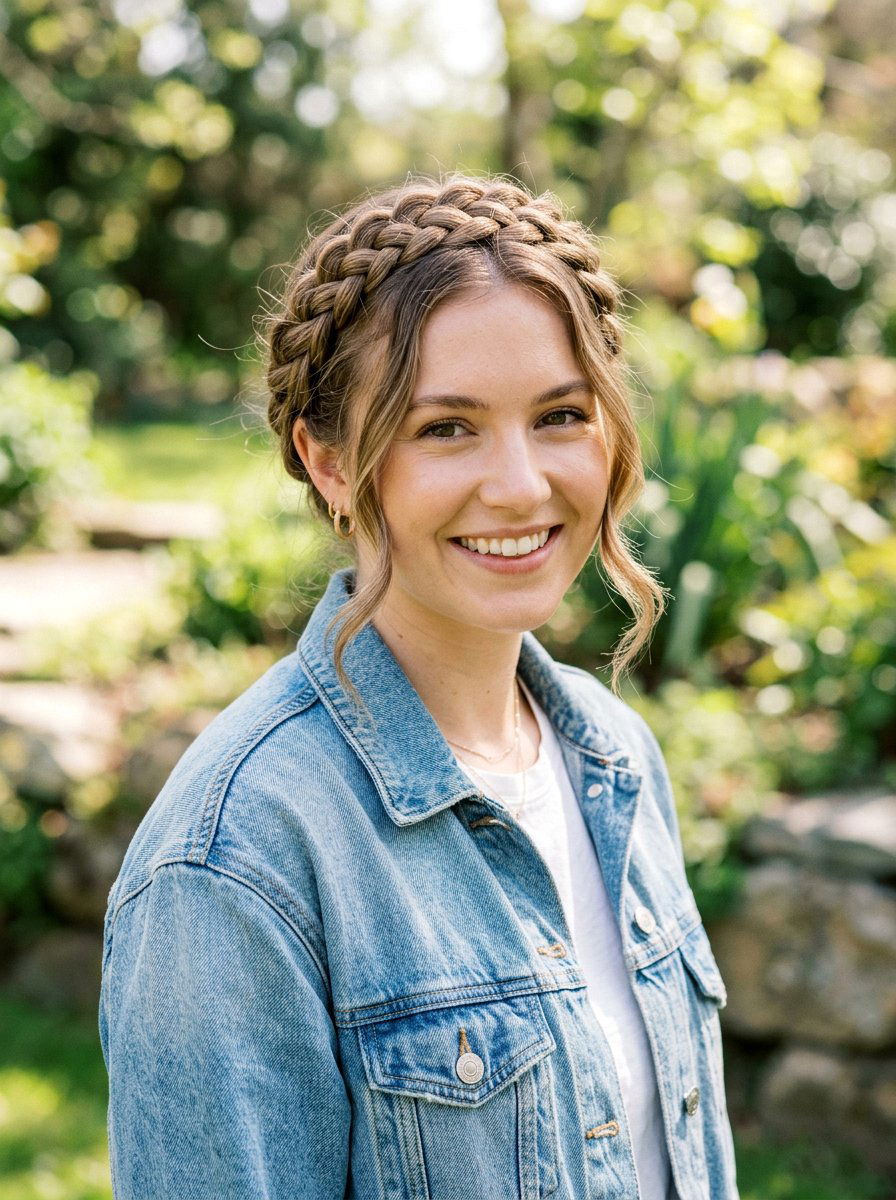 Milkmaid Braid - 20 windy day braid hairstyle - 20 windy day braid hairstyle
