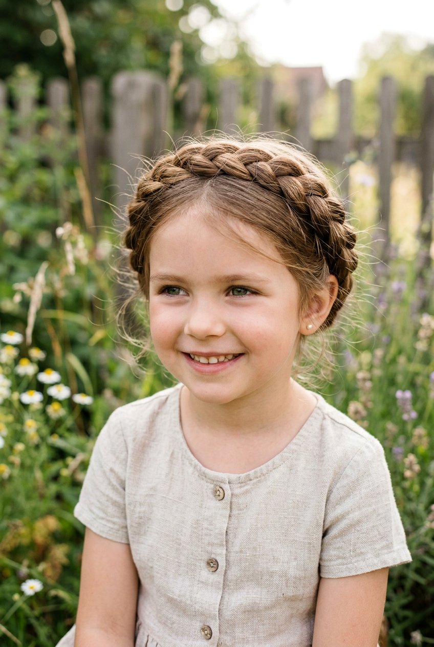 Milkmaid Braided Crown - 20 little girls braided crown hairstyle - 20 little girls braided crown hairstyle