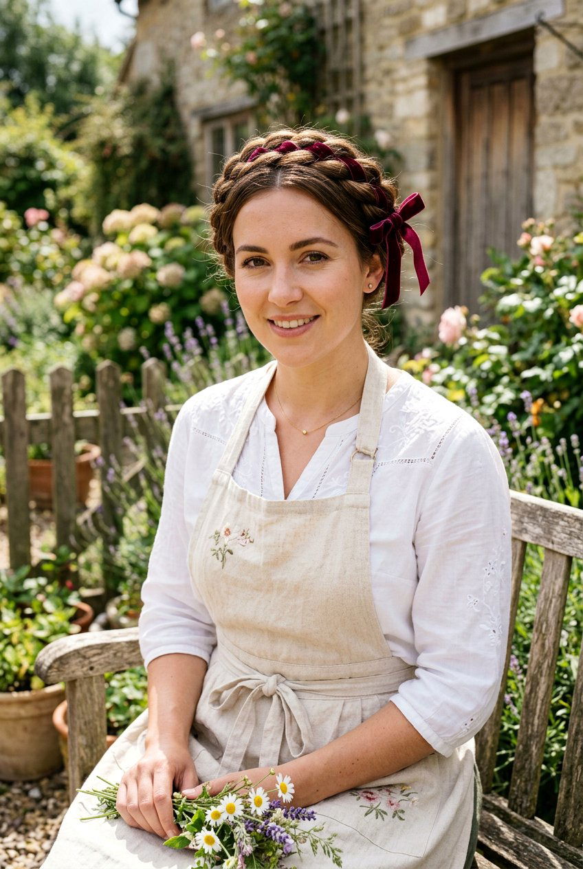 Milkmaid Braids - 20 cottagecore braid crown hairstyle - 20 cottagecore braid crown hairstyle