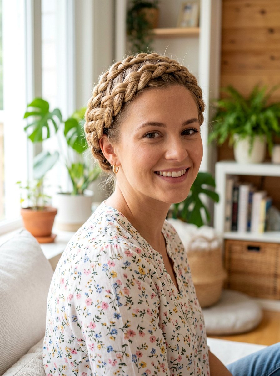 Milkmaid Braids - 20 cute hairstyle for casual day out - 20 cute hairstyle for casual day out