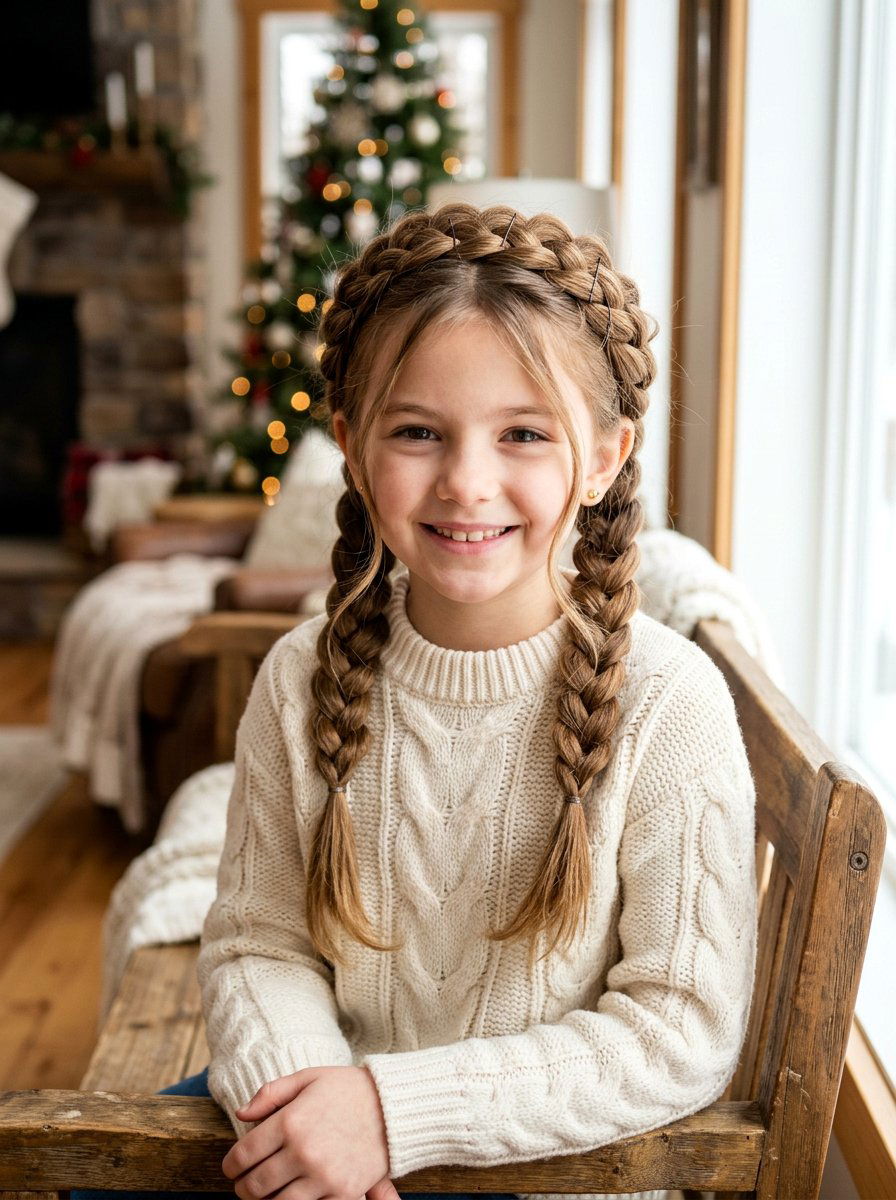 Milkmaid Braids - 20 cute braided hairstyle ideas for girls - 20 cute braided hairstyle ideas for girls