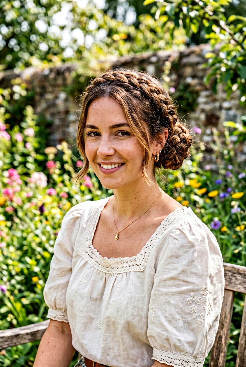 Milkmaid Braids Bun - 20 mom quick grocery run bun - 20 mom quick grocery run bun