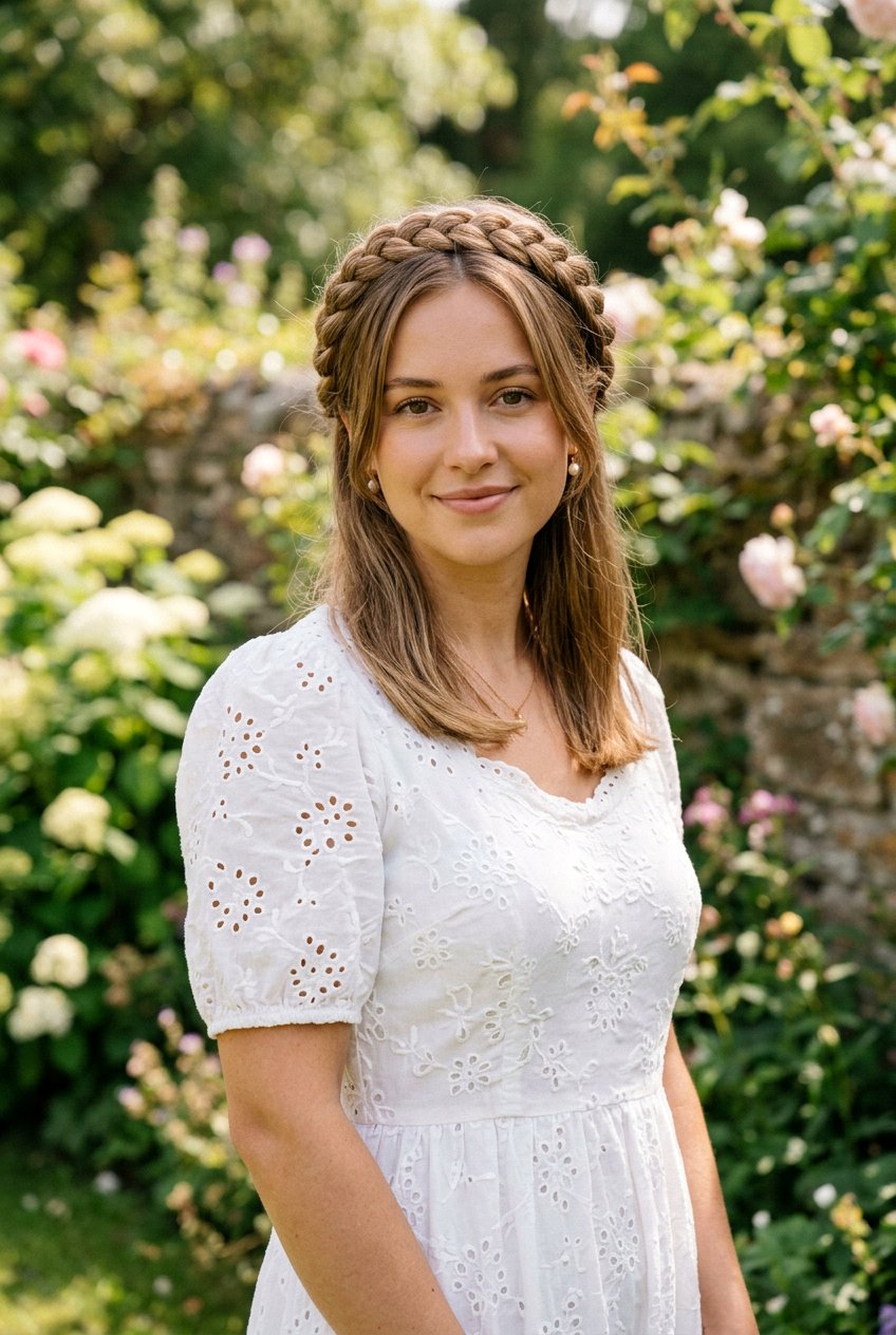 Milkmaid Braids Medium Hair - 20 summer braid hairstyle for medium hair - 20 summer braid hairstyle for medium hair