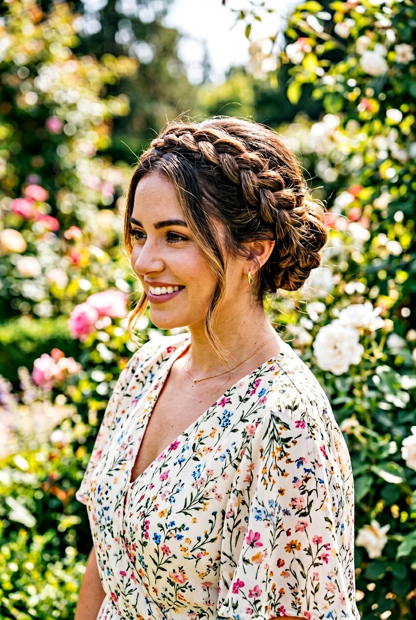 Milkmaid Braids Updo - 20 best heatless hairstyle ideas - 20 best heatless hairstyle ideas